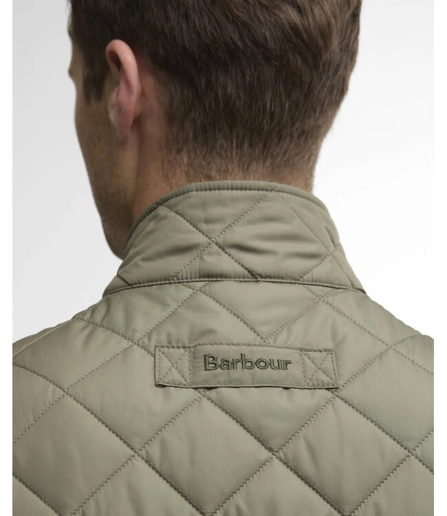 Barbour Quilted Bodywarmer met Rits, New Lowerdale Gilet, Dusty Green