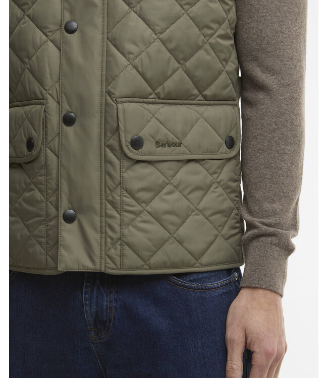 Barbour Quilted Bodywarmer met Rits, New Lowerdale Gilet, Dusty Green