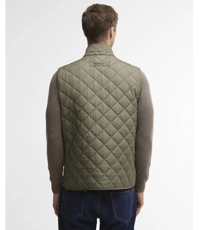 Barbour Quilted Bodywarmer met Rits, New Lowerdale Gilet, Dusty Green