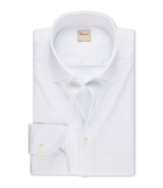Stenstroms Stenstroms, Overhemd, Lange Mouw, Active Stretch-fabric Jersey, Wit, Slimline
