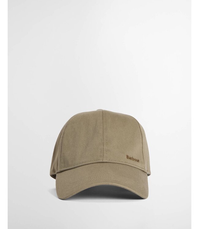Barbour Sports Cap, Katoen, Model Milburn, Khaki, Bleached Olive