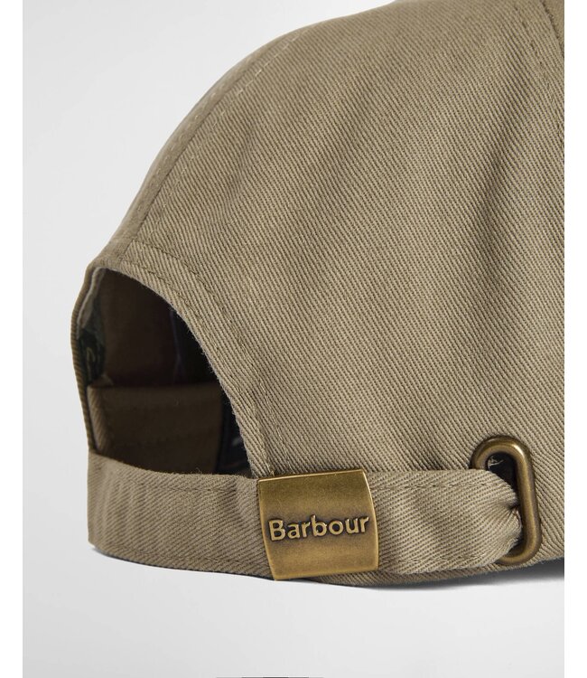 Barbour Sports Cap, Katoen, Model Milburn, Khaki, Bleached Olive