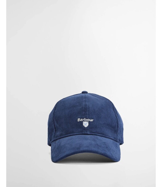 Barbour Sports Cap, Cord-Katoen, Model Bayfield, Blue, Blauw