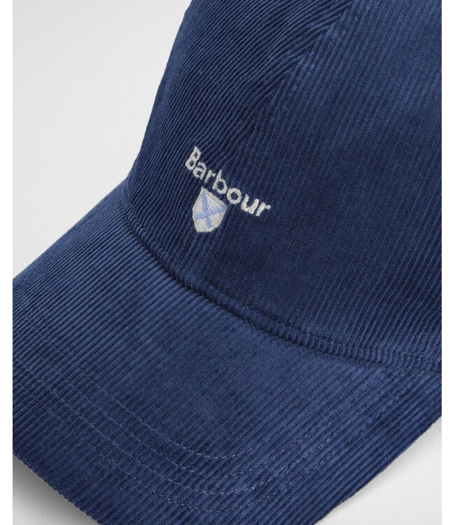 Barbour Sports Cap, Cord-Katoen, Model Bayfield, Blue, Blauw