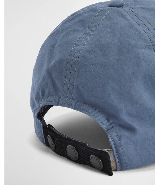 Barbour Sports Cap, Dry-Cotton Wax, Model Transport, Washed Blue, Blauw