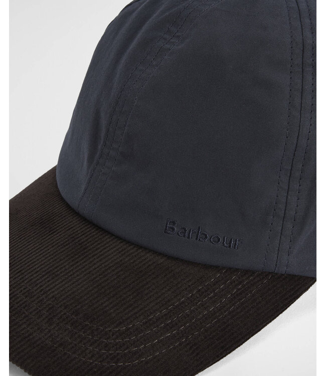 Barbour Sports Cap, Dry-Cotton Wax, Model Transport, Navy, Donkerblauw