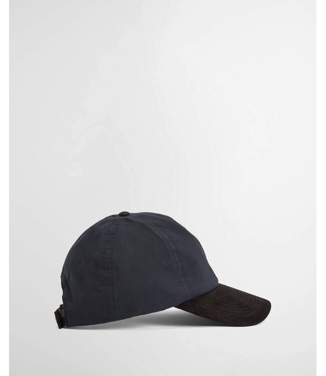 Barbour Sports Cap, Dry-Cotton Wax, Model Transport, Navy, Donkerblauw