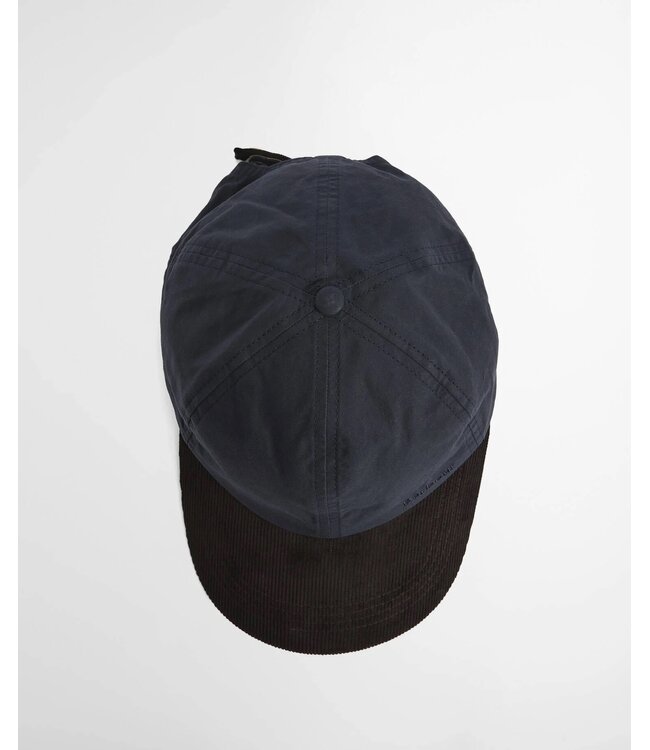 Barbour Sports Cap, Dry-Cotton Wax, Model Transport, Navy, Donkerblauw