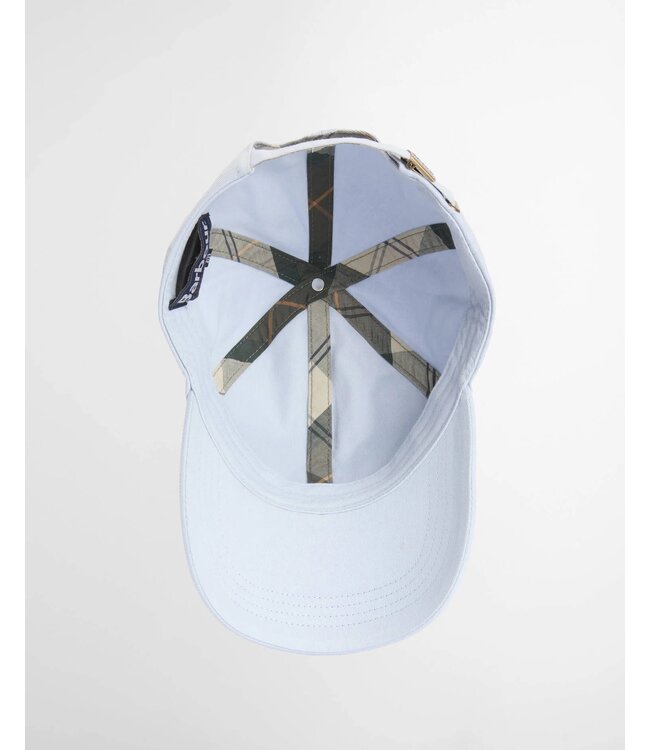 Barbour Sports Cap, Katoen, Model Milburn, Lichtblauw, Niagra Mist