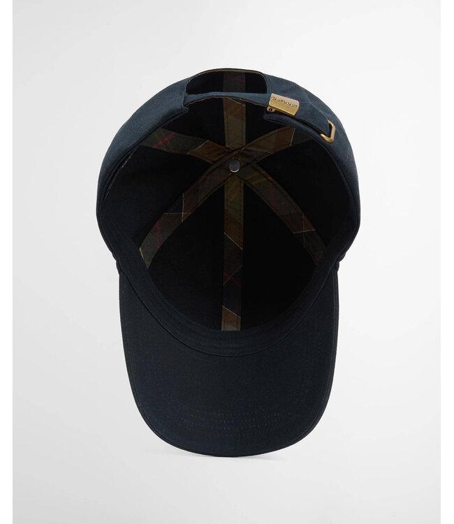 Barbour Sports Cap, Katoen, Model Milburn, Navy, Donkerblauw