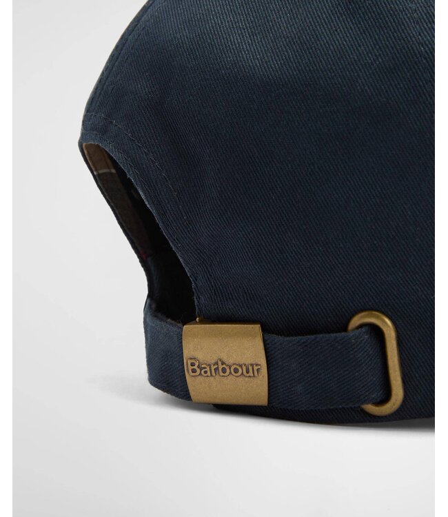 Barbour Sports Cap, Katoen, Model Milburn, Navy, Donkerblauw