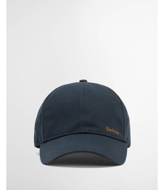 Barbour Sports Cap, Katoen, Model Milburn, Navy, Donkerblauw
