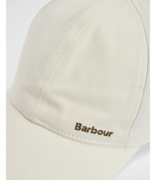Barbour Sports Cap, Katoen, Model Milburn, Whisper White,  Ecru