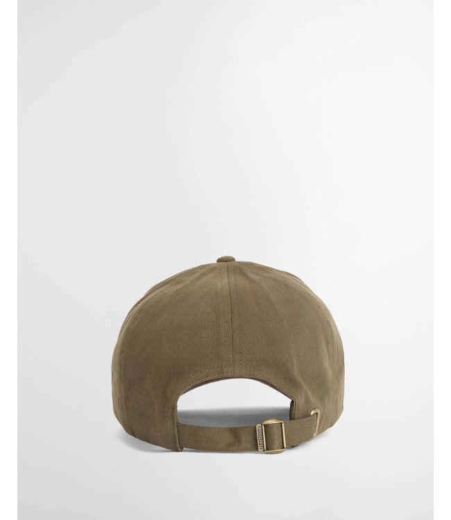 Barbour Sports Cap, Katoen, Model Langdale, Olive / Brown