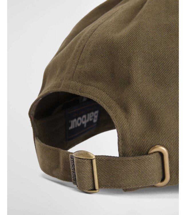 Barbour Sports Cap, Katoen, Model Langdale, Olive / Brown