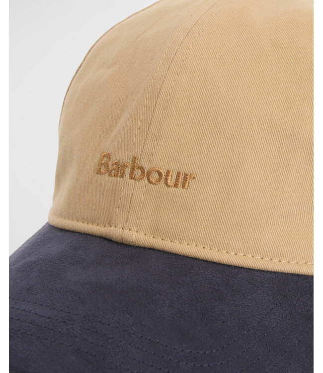 Barbour Sports Cap, Katoen, Model Langdale, Sandstone / Navy
