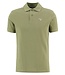 Barbour Polo, Korte Mouw, Pique Katoen, Lichtgroen met Tartan Accenten