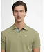 Barbour Polo, Korte Mouw, Pique Katoen, Lichtgroen met Tartan Accenten