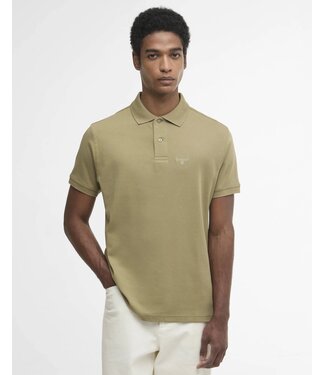 Barbour Barbour, Polo, Korte Mouw, Pique Katoen, Lichtgroen / Bleached Olive