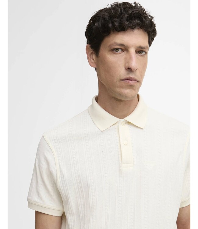 Barbour Polo, Korte Mouw, Model Harwell, Whisper White