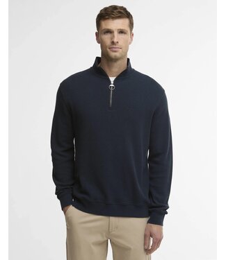 Barbour Barbour, Half-Zip, Sweater, Interlock Pique Katoen, Navy, Donkerblauw