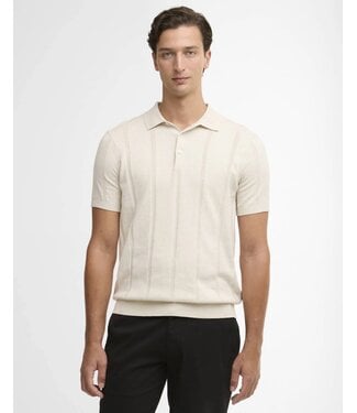 Barbour Barbour, Polo, Korte Mouw, Model Wellburn, Gebreid Katoen, Oatmeal, off-White