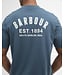 Barbour T-Shirt, Katoen, Korte Mouw, Model Packling Relaxed Fit, Graphic op de achterkant, Dusk Blue