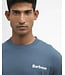 Barbour T-Shirt, Katoen, Korte Mouw, Model Packling Relaxed Fit, Graphic op de achterkant, Dusk Blue