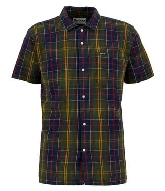 Barbour Barbour, Overhemd / Shirt, Korte Mouw,  Relaxed Fit, Seersucker Katoen,  Classic Tartan