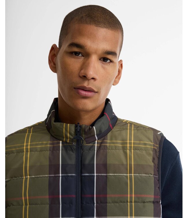 Barbour Bodywarmer met Rits, Reversible, Classic Tartan / Navy