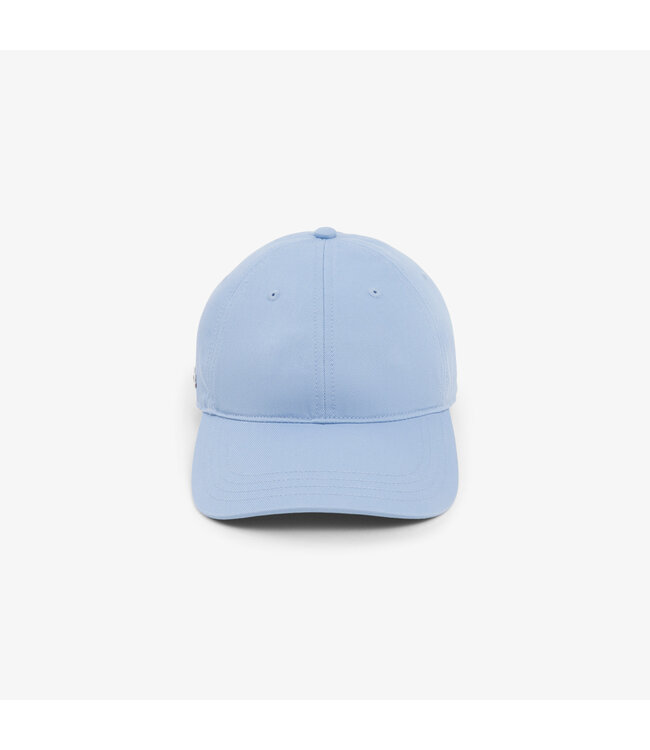 Lacoste Pet / Cap Twill Katoen, Logo aan Zijkant, Unisex, Lichtblauw