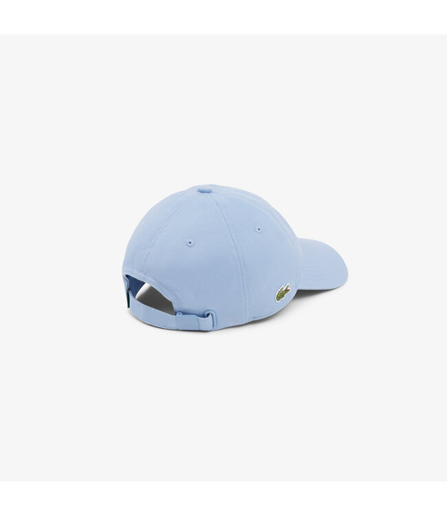 Lacoste Pet / Cap Twill Katoen, Logo aan Zijkant, Unisex, Lichtblauw