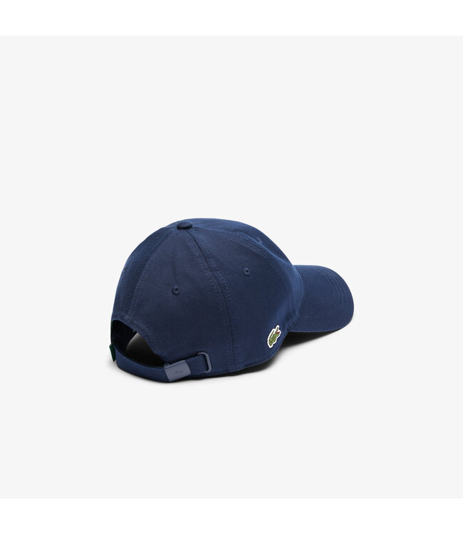 Lacoste Pet / Cap Twill Katoen, Logo aan Zijkant, Unisex, Donkerblauw