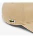 Lacoste Pet / Cap Twill Katoen, Logo aan Zijkant, Unisex, Khaki