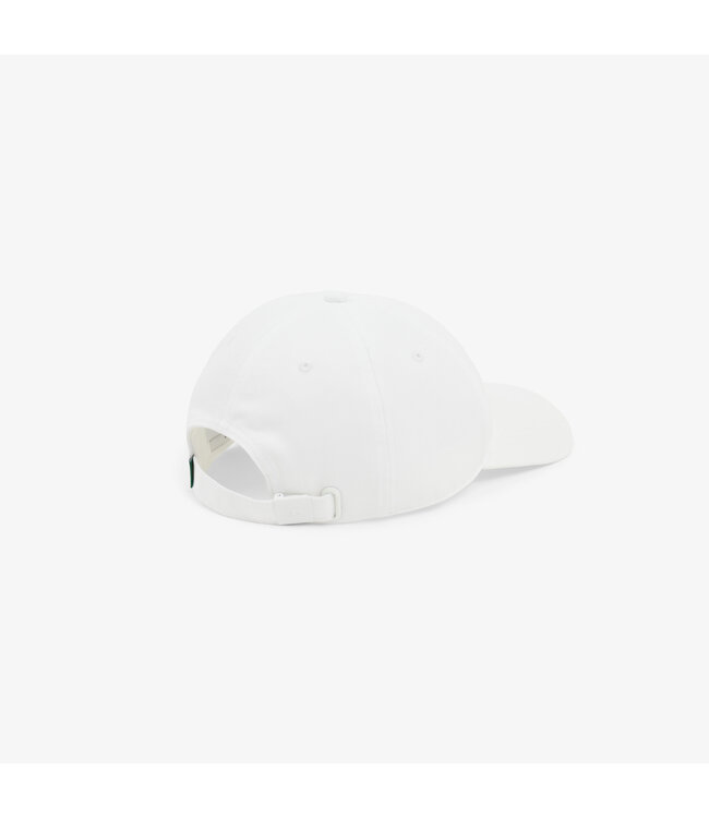 Lacoste Pet / Cap Keper Katoen, Front Logo, Ton sur Ton, Unisex, Wit