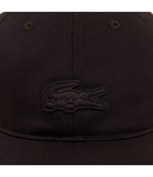 Lacoste Lacoste Pet / Cap Keper Katoen, Front Logo, Ton sur Ton, Unisex, Bruin