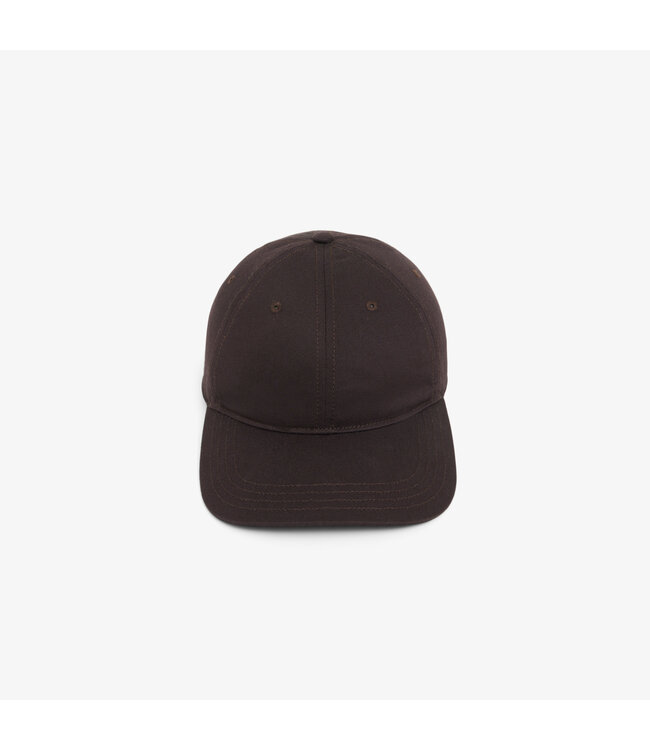 Lacoste Pet / Cap Twill Katoen, Logo aan Zijkant, Unisex, Bruin