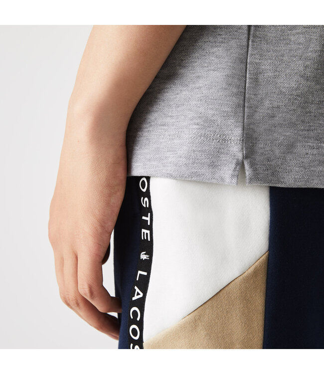 Lacoste Smart Paris, Heren Polo van Stretch Katoen Piqué, Regular Fit, Silver Grijs