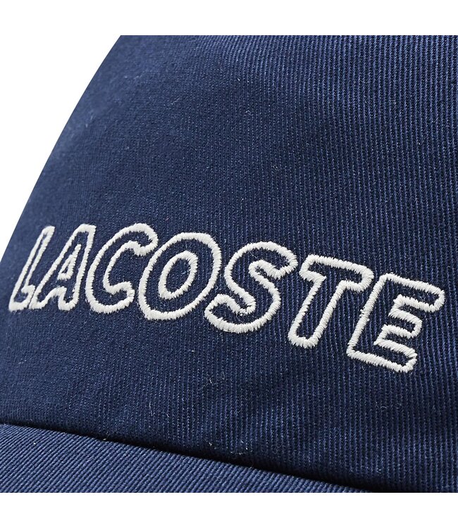 Lacoste Heritage Pet / Cap Katoen, Donkerblauw met Logo / Opschrift