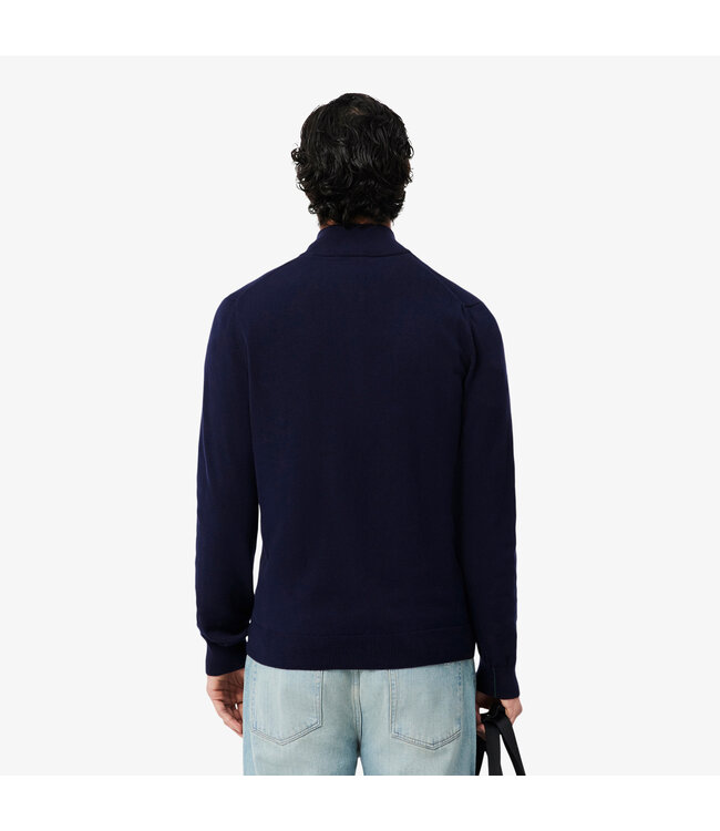 Lacoste Vest met Rits, Jersey Katoen, Regular Fit, Donkerblauw