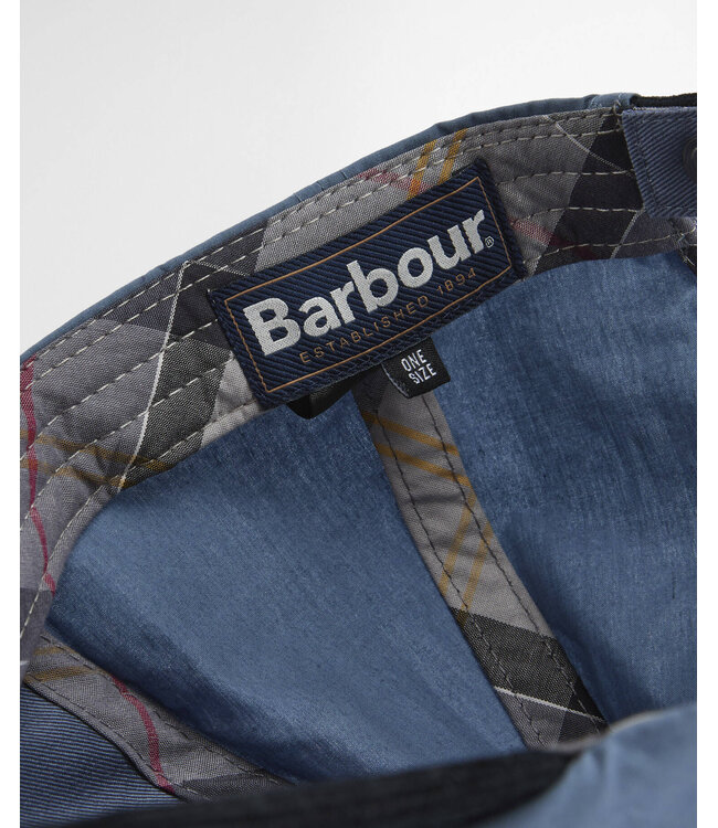 Barbour Sports Cap, Dry-Cotton Wax, Model Transport, Washed Blue, Blauw
