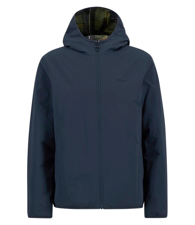 Barbour Jacket / Jas met Capuchon, Model, Kemble, Waterproof, Reversible, Classic Tartan / Navy