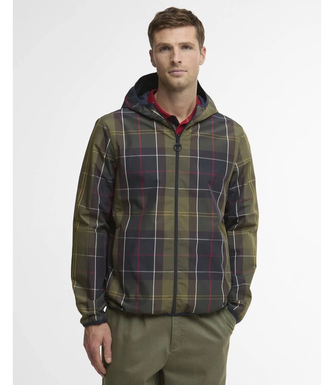 Barbour Jacket / Jas met Capuchon, Model, Kemble, Waterproof, Reversible, Classic Tartan / Navy