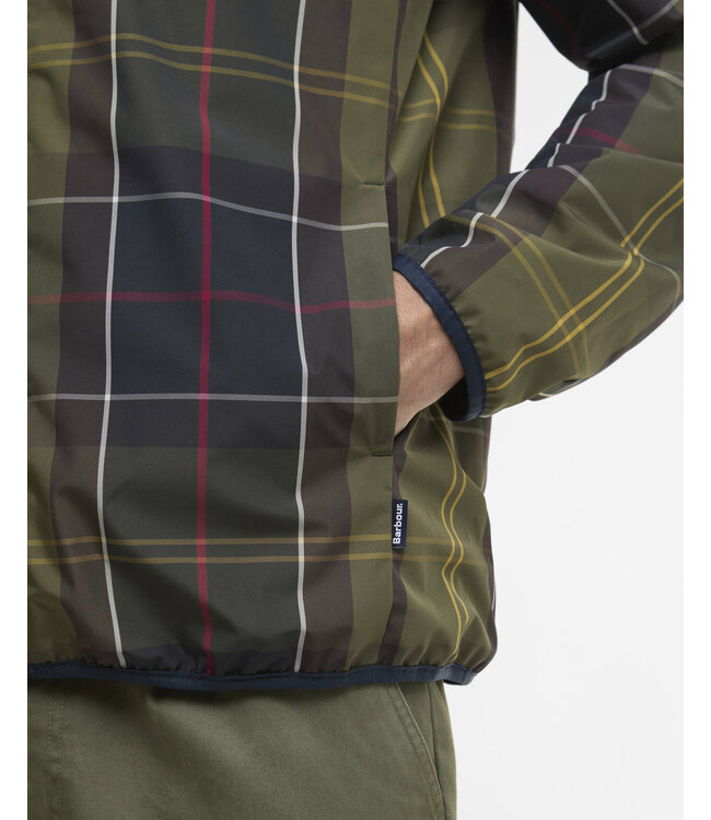 Barbour Jacket / Jas met Capuchon, Model, Kemble, Waterproof, Reversible, Classic Tartan / Navy