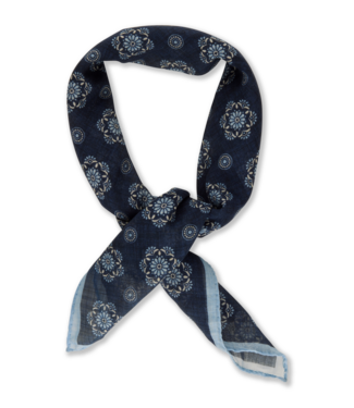 Stenstroms Stenstroms, Bandana, Katoen, 70 x 70, Donkerblauw met Print One Size