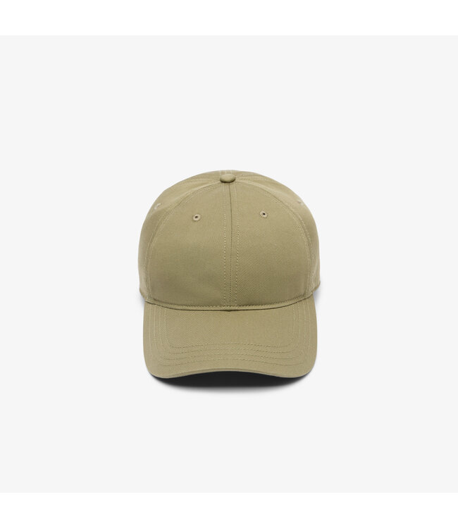 Lacoste Pet / Cap Twill Katoen, Logo aan Zijkant, Unisex, Khaki