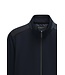 Bugatti Vest, Sweat-Shirt Jacket met Rits, Donkerblauw met Bruine Accenten