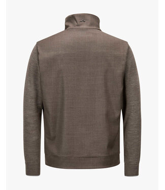 Paul & Shark Paul & Shark, Hybrid Vest met Rits, Wol, Zijde, Green Storm System® Loro Piana Fabric, Taupe