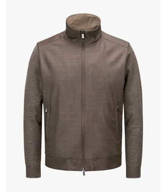 Paul & Shark Paul & Shark, Hybrid Vest met Rits, Wol, Zijde, Green Storm System® Loro Piana Fabric, Taupe