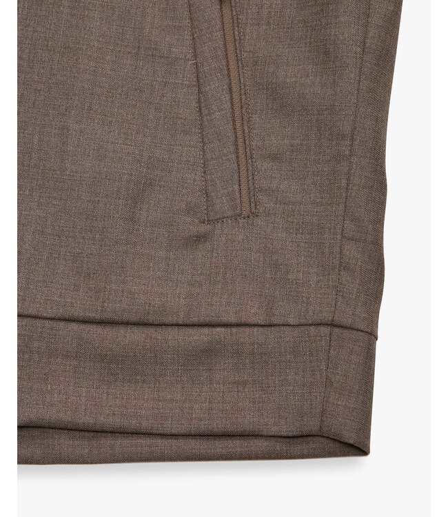 Paul & Shark Hybrid Vest met Rits, Wol, Zijde, Green Storm System® Loro Piana Fabric, Taupe